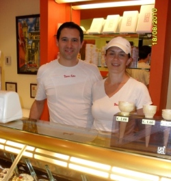 Claudio e Claudia Grassi, titolari della Gelateria Nonna Luisa